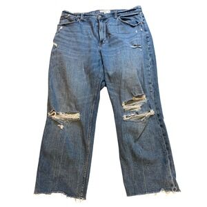 Abercrombie Fitch Curve Love Ultra High Rise Ankle Straight Jeans Size 33x16